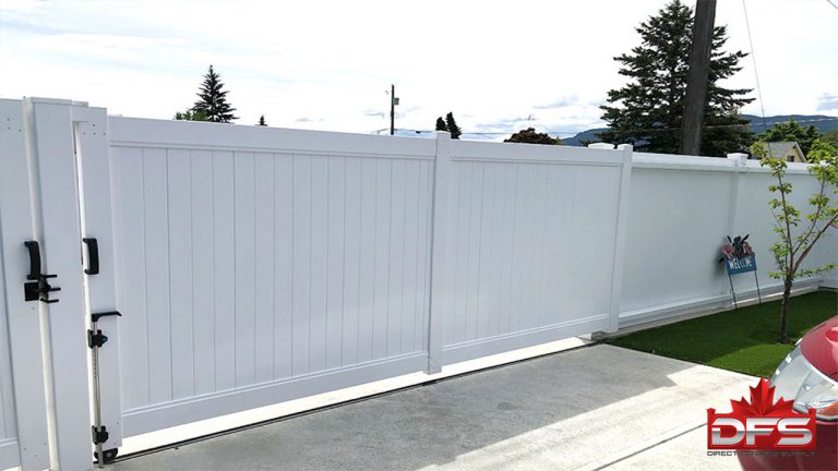 white privacy fence